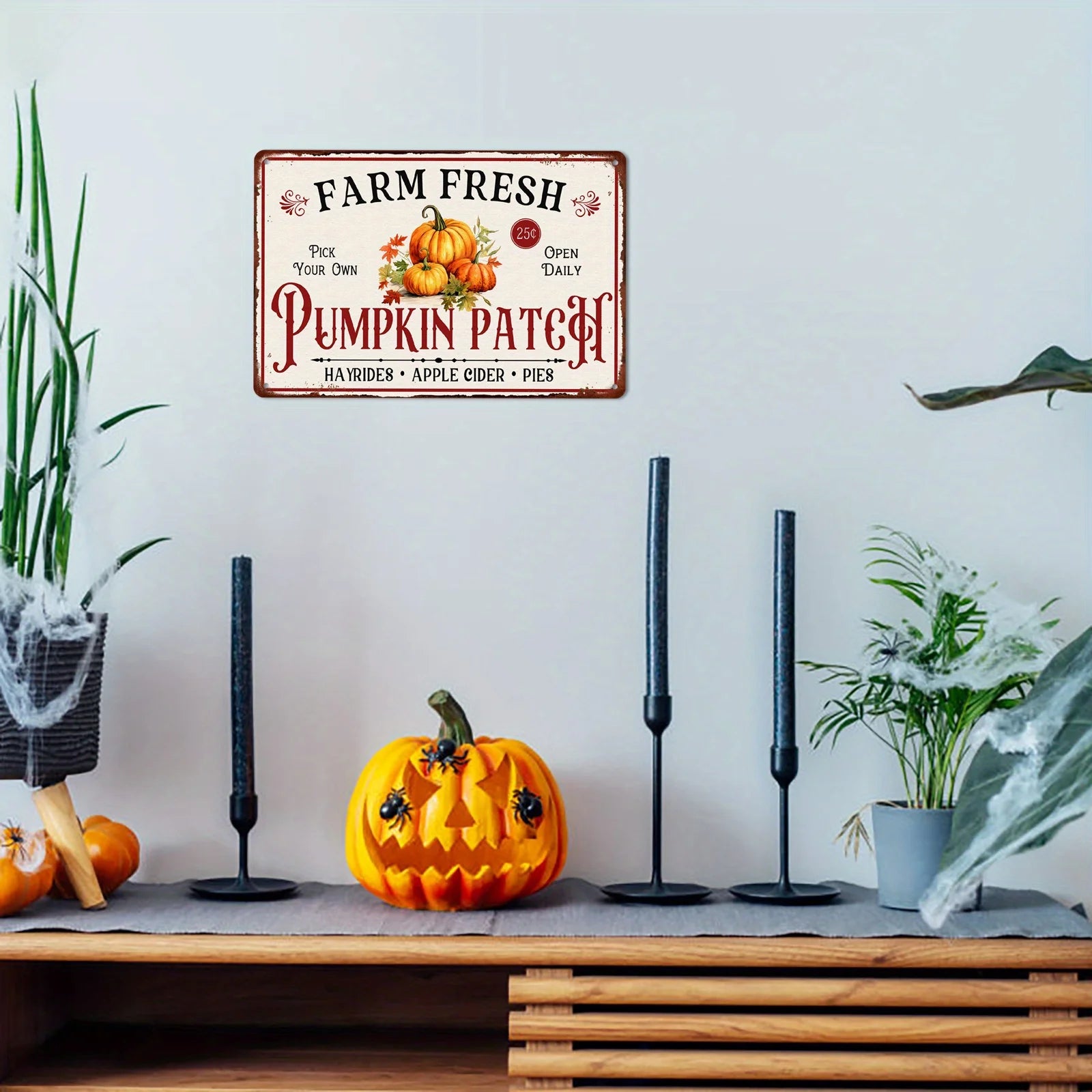 Vintage Metallschild – Farm Fresh Pumpkin Patch
