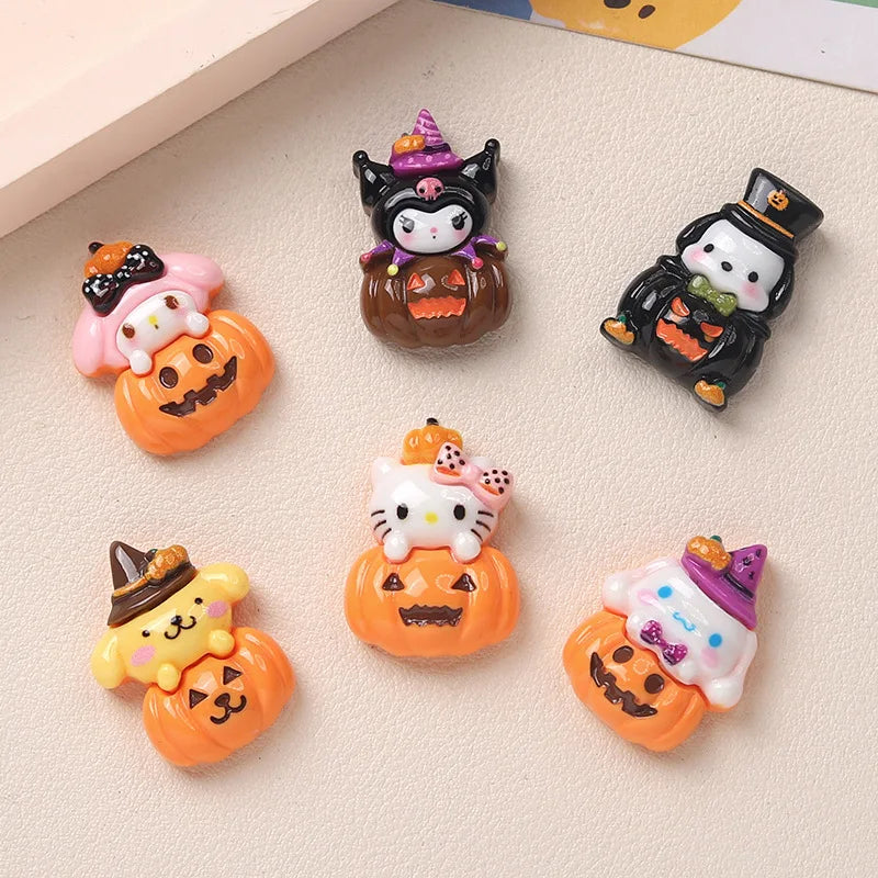10er-Pack Kürbis Figuren aus Harz – DIY & Scrapbooking Zubehör