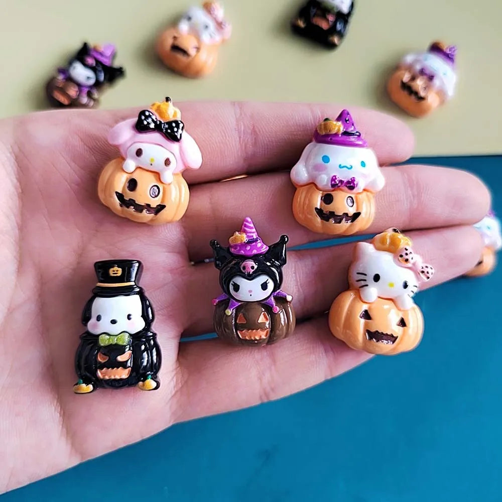 10er-Pack Kürbis Figuren aus Harz – DIY & Scrapbooking Zubehör