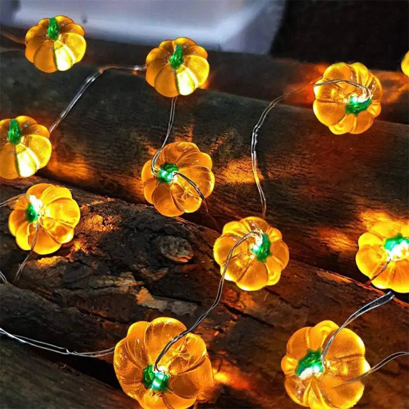 Halloween 3D Kürbis-, Fledermaus- und Spinnen-Lichterkette