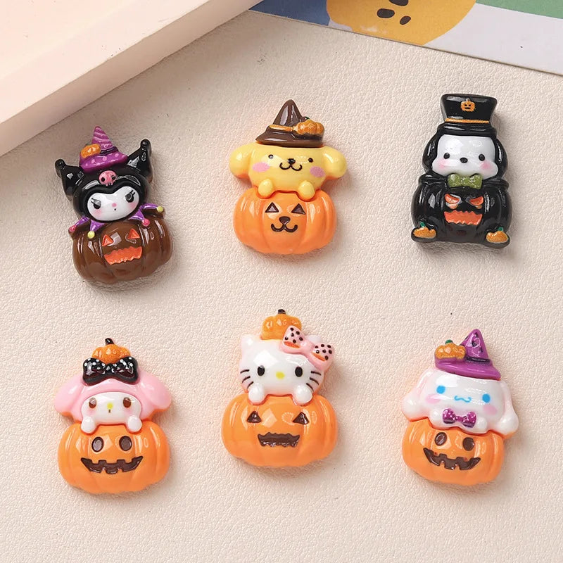 10er-Pack Kürbis Figuren aus Harz – DIY & Scrapbooking Zubehör